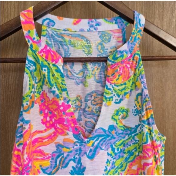Lilly Pulitzer Arya Lovers Coral Tank Top - Picture 3 of 7